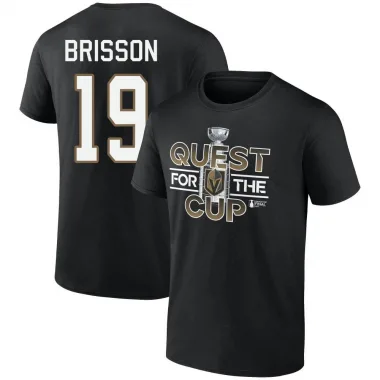 Gold Men's Brendan Brisson Vegas Golden Knights Black 2023 Stanley Cup Final Quest T-Shirt